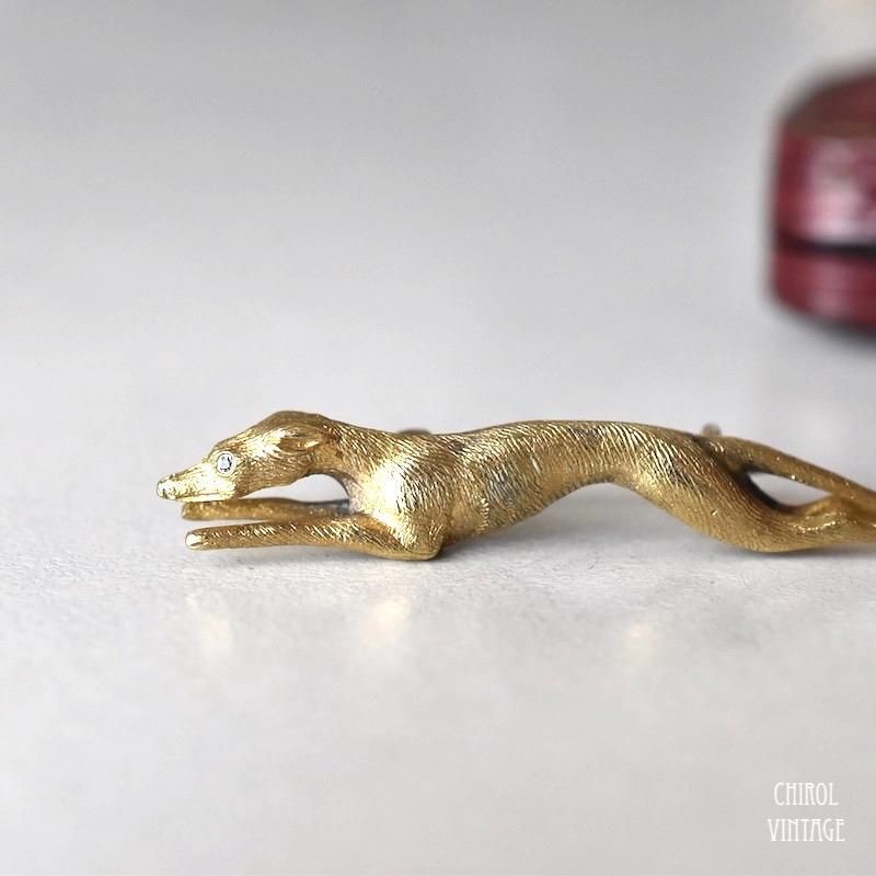 ヴィンテージジュエリーArt Deco エナメリング　ハンティングドッグ ヴィンテージジュエリーArt Deco エナメリング ハンティング
