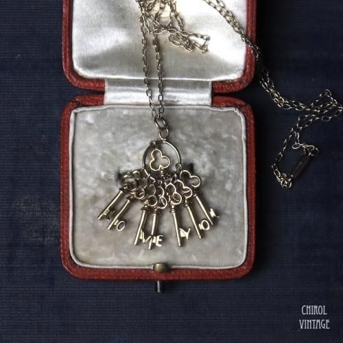 ヴィンテージ 9Kゴールド I LOVE YOU キーチャームネックレス
