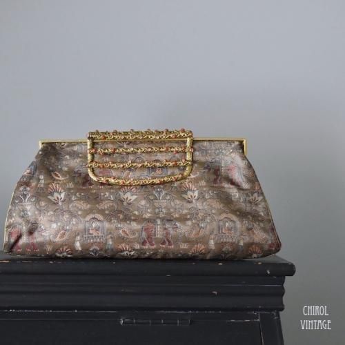 フランス エキゾチックパターンジャカード クラッチバッグ