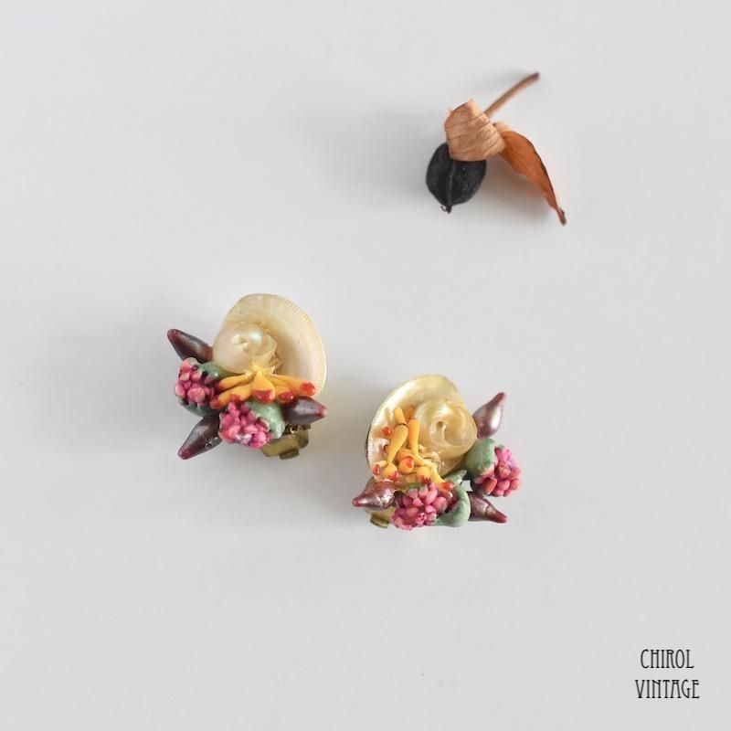 専用　米国製　vintage セルロイド　ハートシェイプ　リングケース　フラワー ハート（HEART）ボックス（S）、ポリッシュ仕上げのステンレス