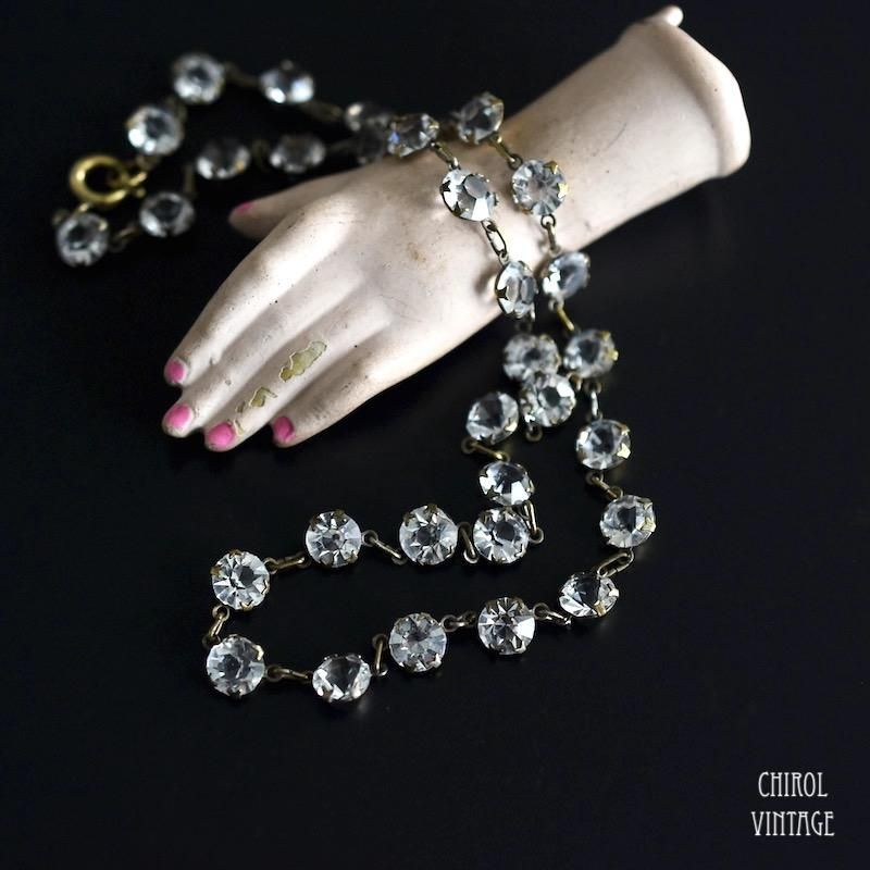 クリアグラス リヴィエールネックレス - CHIROL VINTAGE