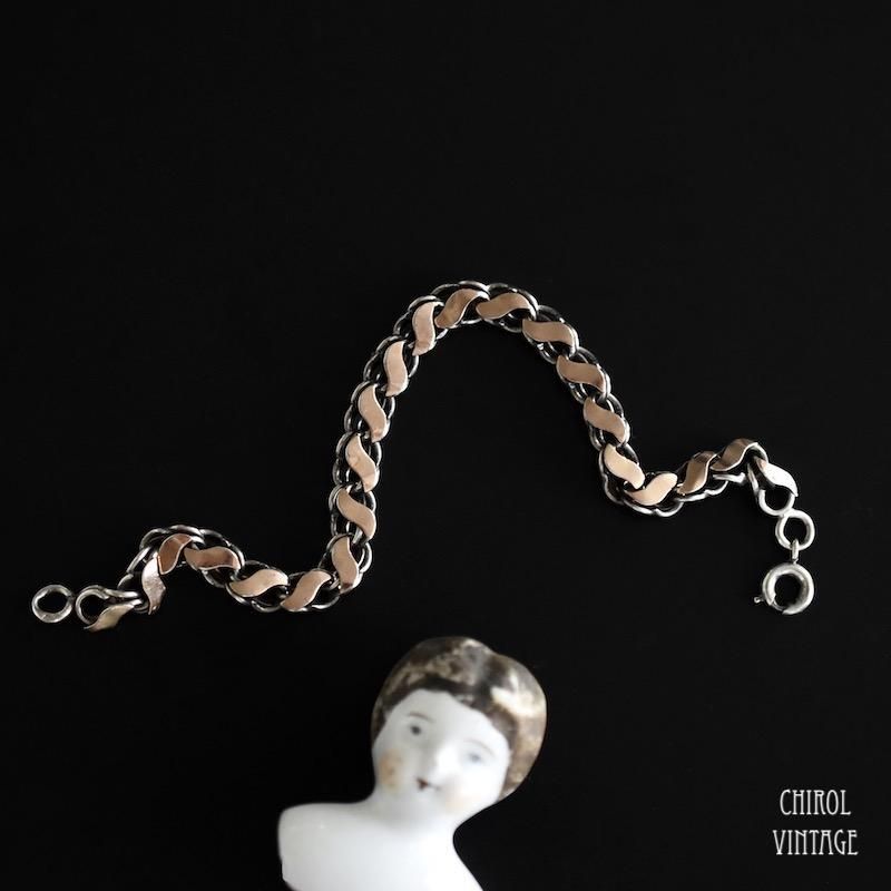 フランス ヴェルメイユ シルバーチェーンブレスレット - CHIROL