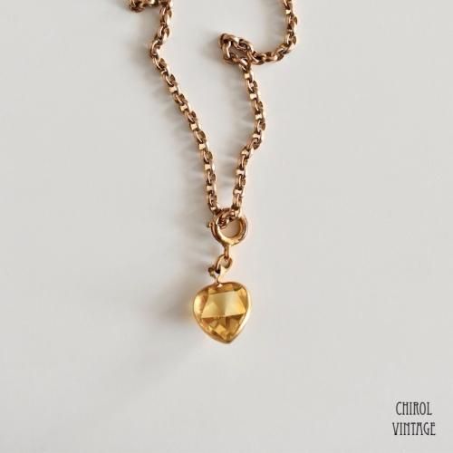 シトリングラス ハートチャーム スプリングクラスプ