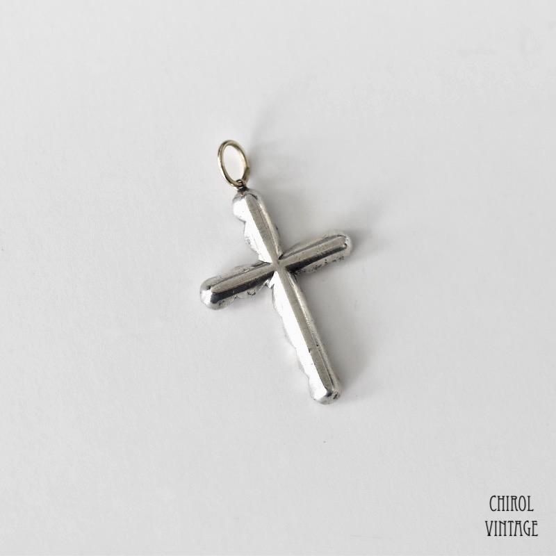 アンティーク ブラックドット クリアペースト シルバークロス