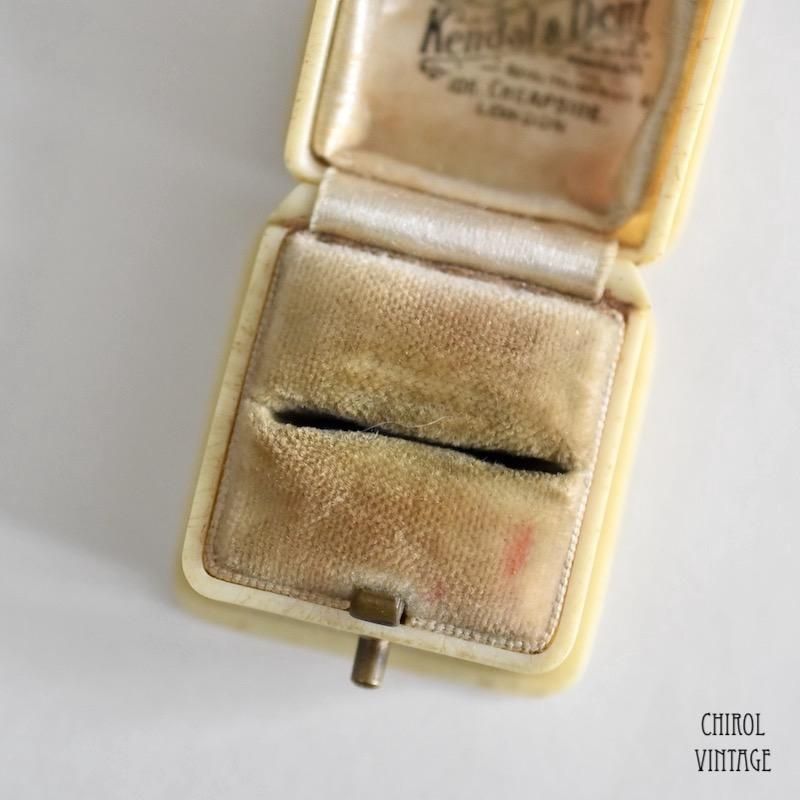 アンティークリングボックス リングケース セルロイド アメリカ製 アンティークリングボックス リングケース セルロイド アメリカ製