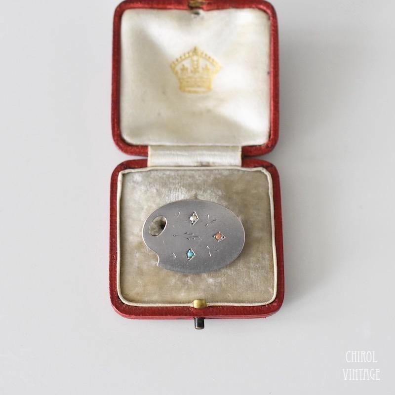 シルバーフロント ジェムストーン パレットブローチ