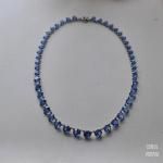 アールデコ オープンバック ブルーグラスネックレス