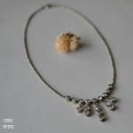 ラインストーンボール チェーンネックレス