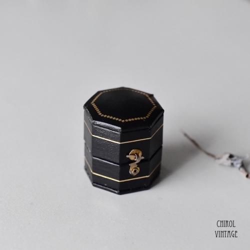 アンティークスタイル リングケース (octagon/black)