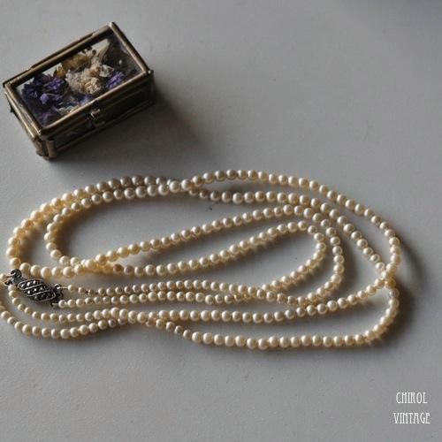 ダブルストランド ミニパールネックレス