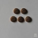 スマイリーフェイス ゴールドメタルボタンx5