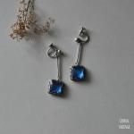 バタフライウィング ドロップシルバーイヤリング