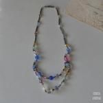 チェコ ダブルストランド パステルビーズネックレス