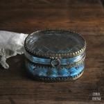 ヴィクトリアン カットグラスジュエリーボックス