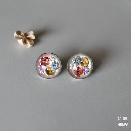 リヴァースインタリオ カラフルフラワーイヤリング