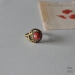 アゲート アートグラス フィリグリーリング