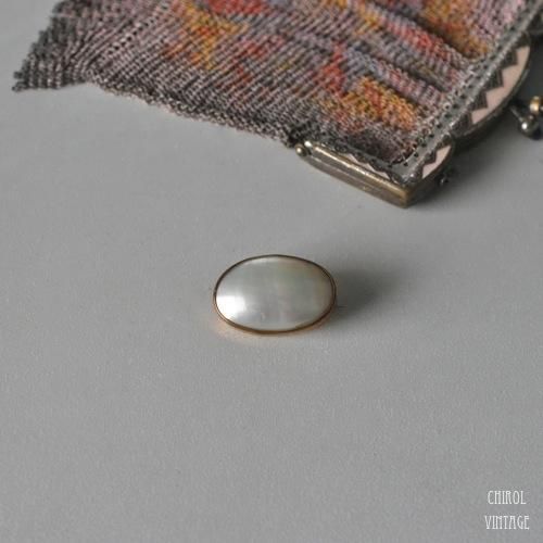 ヴィクトリアン オーバル マザーオブパールブローチ