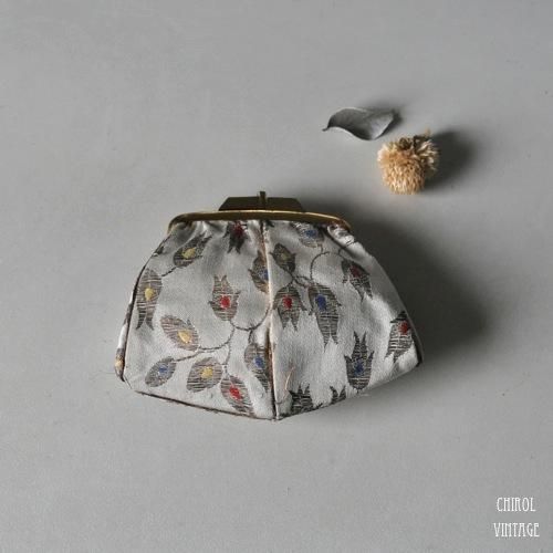 シルクサテンゴールド エンブロイダリーコインパース