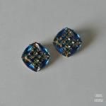 コバルトブルー マーキスビジューイヤリング