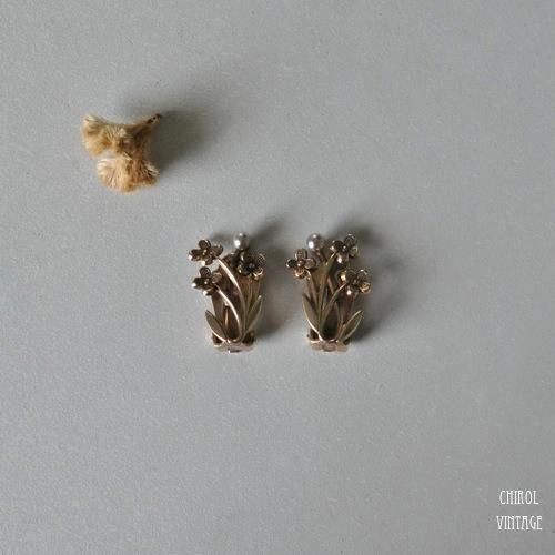 ロールドゴールド リトルフラワーイヤリング