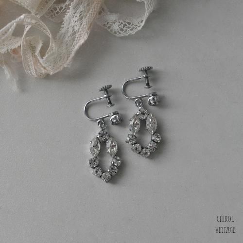 ミニサークルドロップ ビジューイヤリング