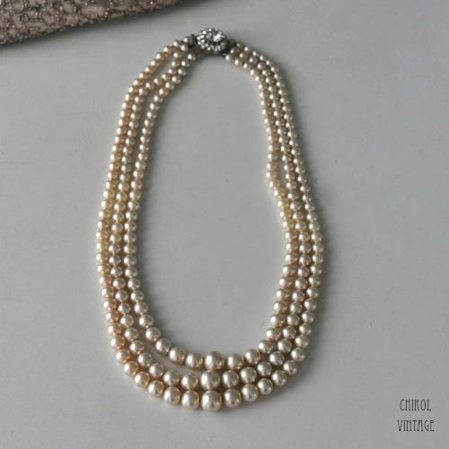 トリプルストランド パールネックレス