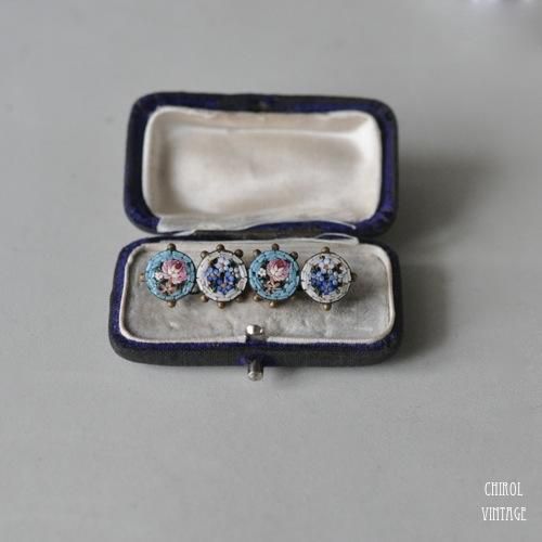 エドウォーディアン マイクロモザイク バーブローチ