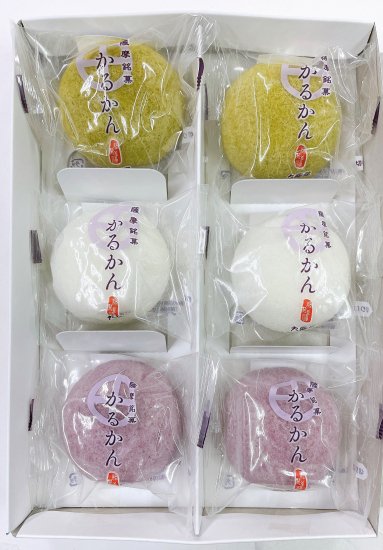 かるかん饅頭３色６個入り - 霧島市お菓子の九面屋