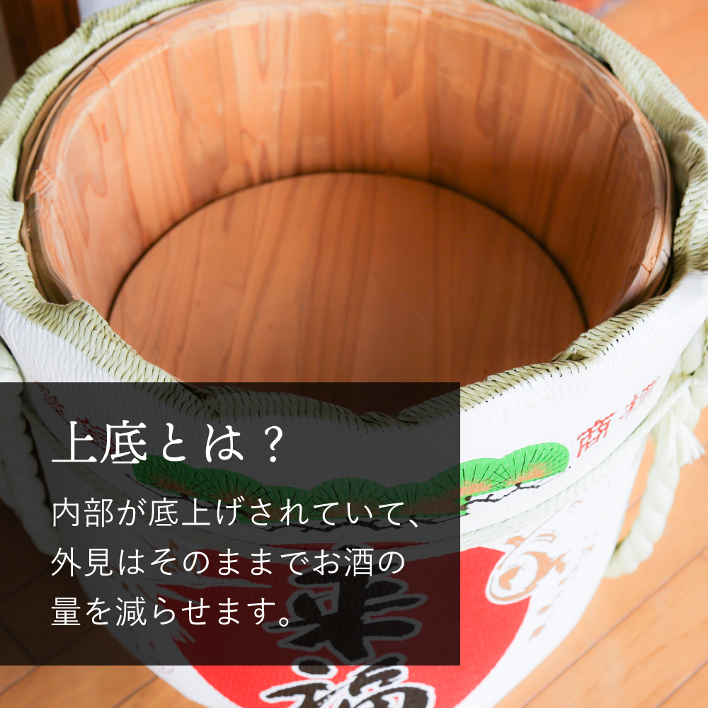 オリジナルデザイン祝樽4斗(上底36L・空樽) - 樽酒・鏡開きのレンタル