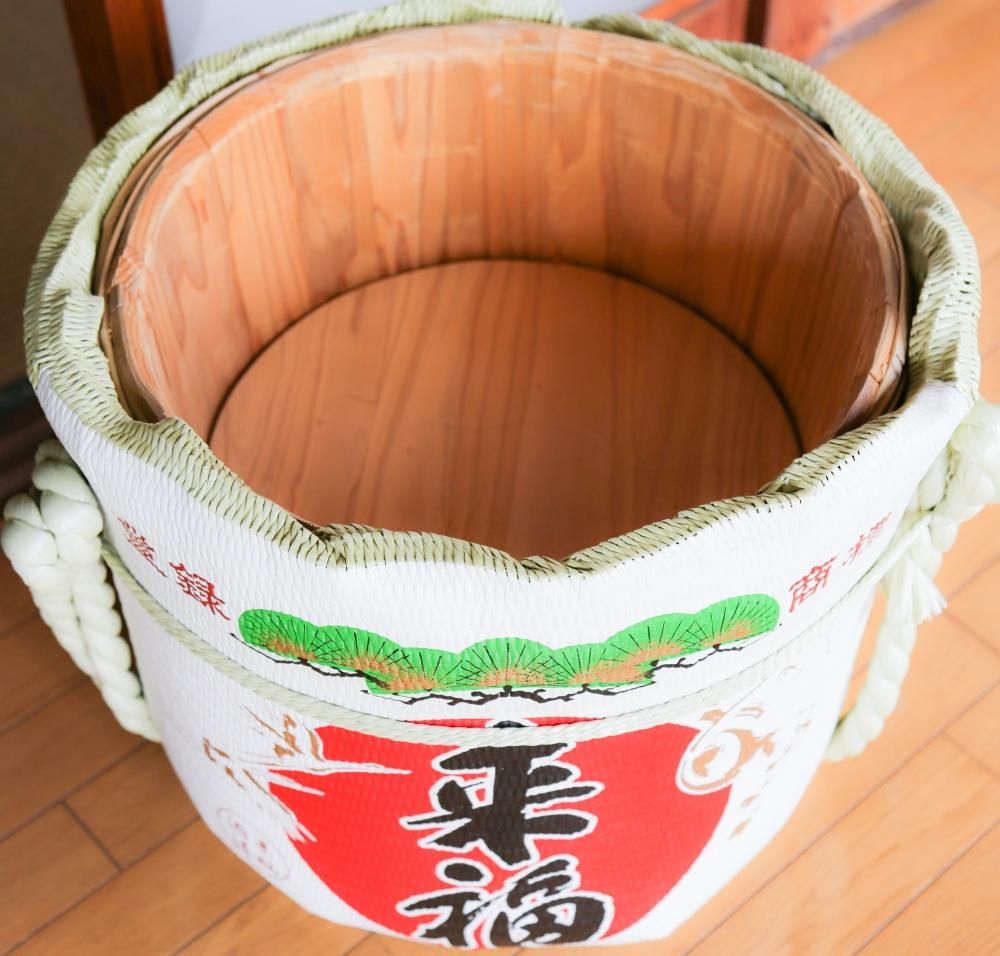 オリジナルデザイン祝樽4斗(上底36L・空樽) - 樽酒・鏡開きの