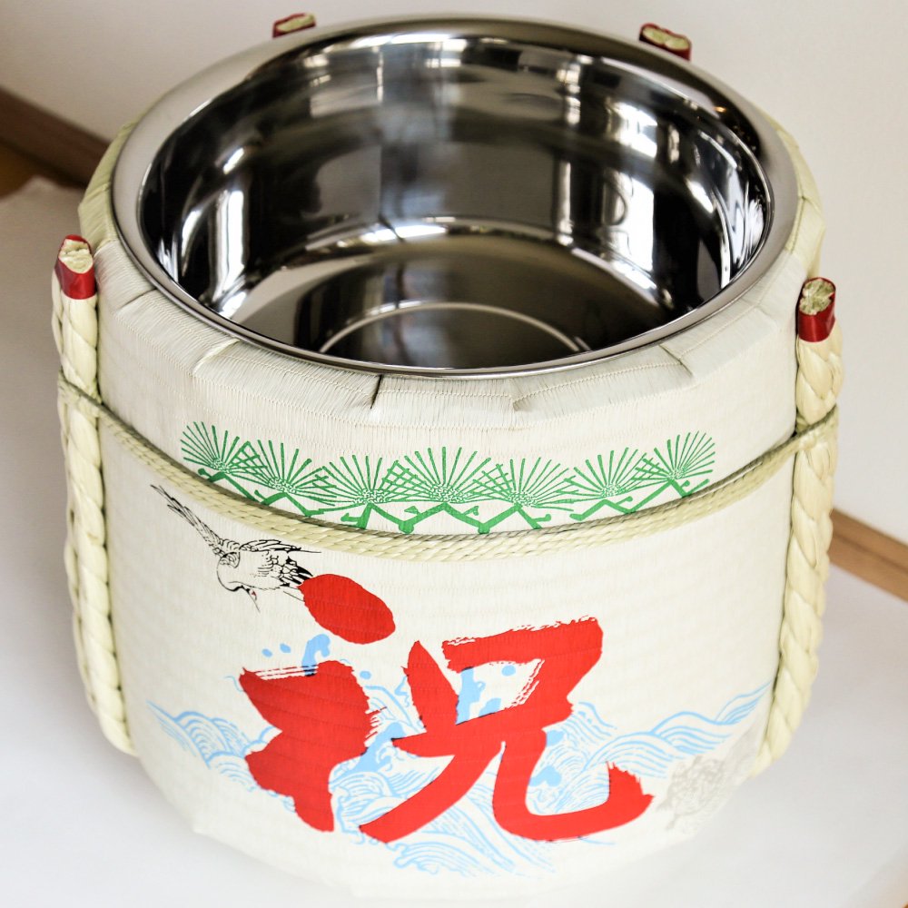 オリジナルデザイン お手軽鏡開き祝樽2斗(空樽) - 樽酒・鏡開きのレンタルと通販なら祝樽本舗