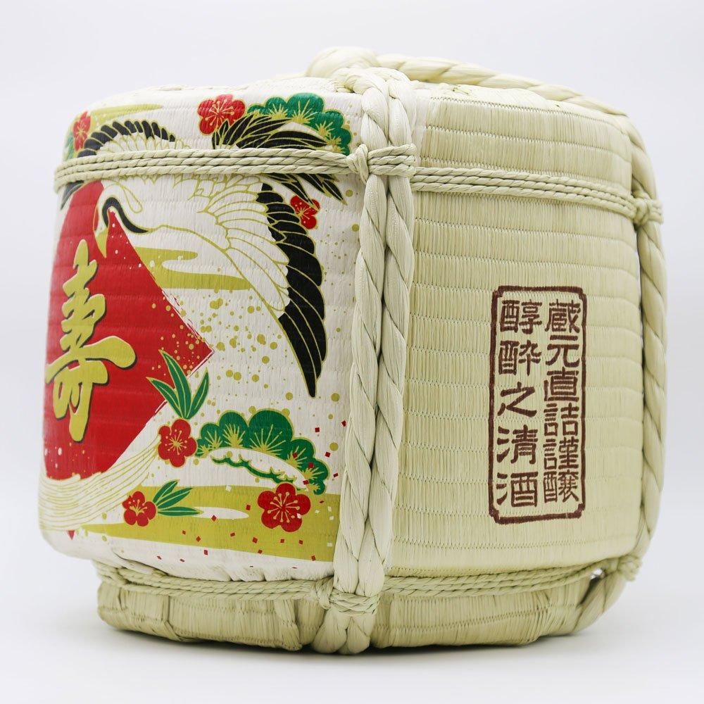 祝樽本舗オリジナル】ディスプレイ用飾り樽 寿・鶴亀2斗 - 樽酒