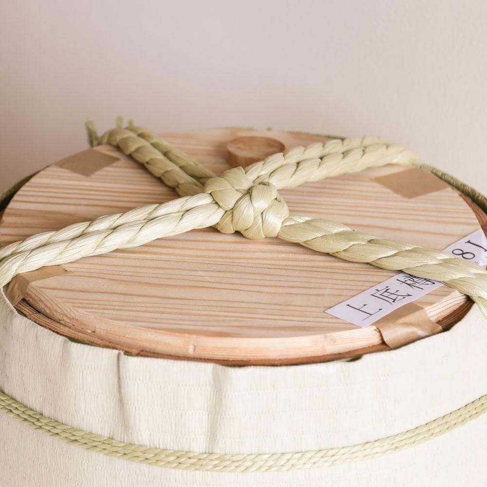 樽酒の空樽 樽酒 4斗樽 中身2斗（36L）上げ底 鏡開きに 本格日本酒「来福」の菰樽