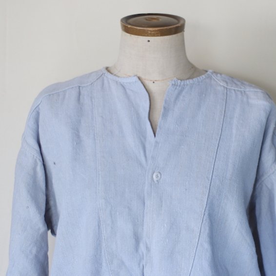 early 20'th linen shirt/indigo