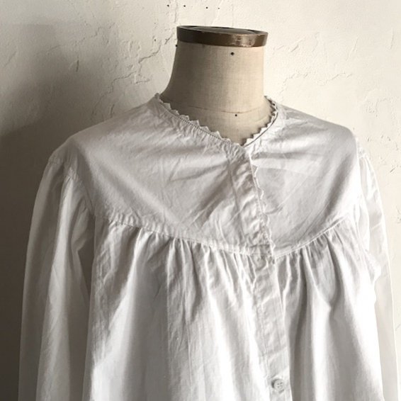 early 20th century cotton blouse / white
