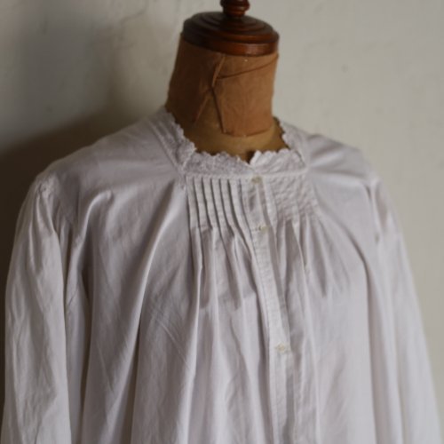 vintage 1920-30's cotton dress  / スクエアカットのふんわりワンピース