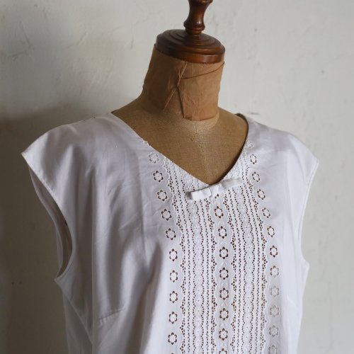 1960's cotton lace blouse  /  花模様のコットンレースブラウス