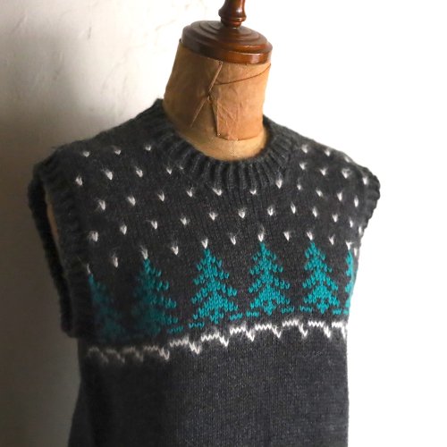 vintage knit vest / もみの木のベスト