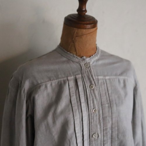 early20th century cotton blouse from FRANCE / 繕いのある後染めブラウス