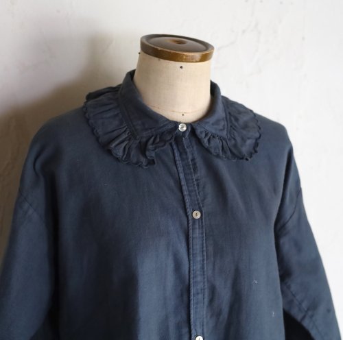 <img class='new_mark_img1' src='https://img.shop-pro.jp/img/new/icons14.gif' style='border:none;display:inline;margin:0px;padding:0px;width:auto;' />1920-30's cotton blouse from FRANCE / 裏起毛のフリルブラウス