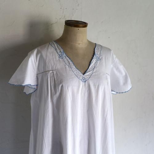 <img class='new_mark_img1' src='https://img.shop-pro.jp/img/new/icons14.gif' style='border:none;display:inline;margin:0px;padding:0px;width:auto;' />early'20th c. cotton dress from FRANCE  /ɽΥ󥰥꡼֥ԡ