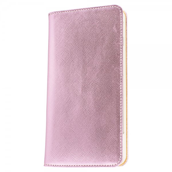 Iphone 7 Plus ケース ブロッサム ピンク サフィアーノ箔押し 手帳型 本革 レザーケース