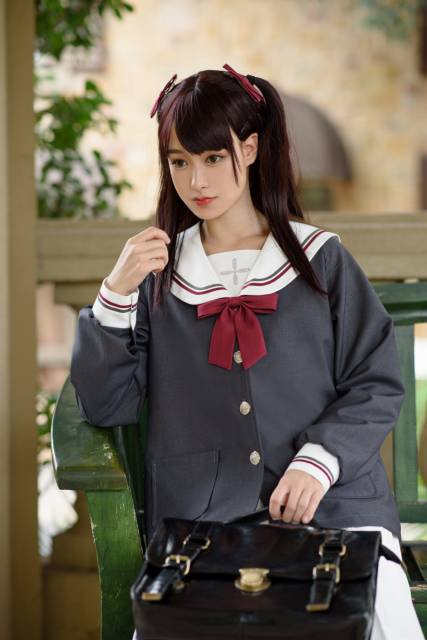 バイカラーが可愛いお嬢様系セーラー服 学生服 女子高生制服 コスプレ 衣装 通販