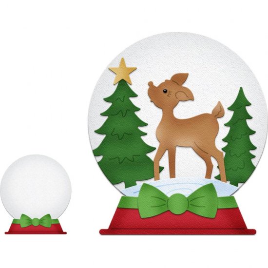 CottageCutz Die Snowglobe With Fawn 2.1