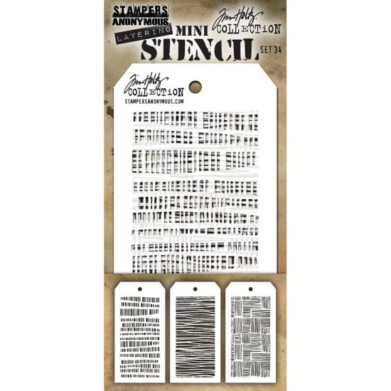 Tim Holtz ティムホルツ Mini Layered Stencil Set 3枚入り Set #34 MST034 -  スクラップブッキングの素材や輸入スタンプのお店【PURE VERY!】