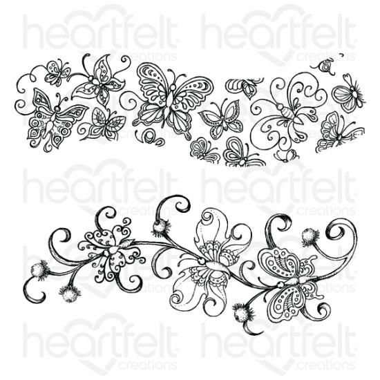 Heartfelt Creations Spellbinders Die ~ BUTTERFLY DREAMS BORDER ~ HCD1-7177