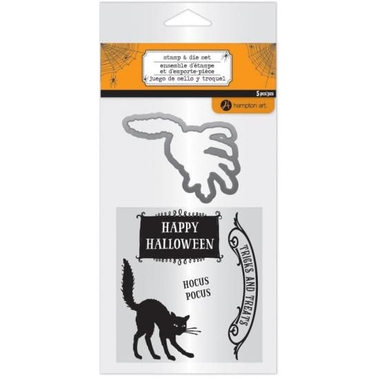 Hampton Art】 Halloween ハロウィン クリアスタンプ＆ダイ