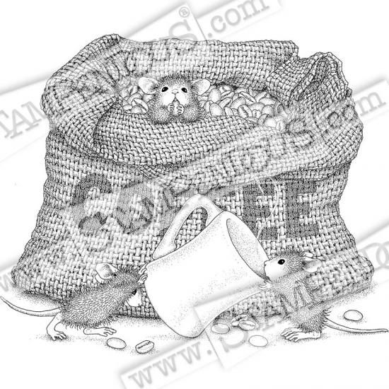 Coffee Break HMCR114 Stampendous House Mouse Cling Stamp