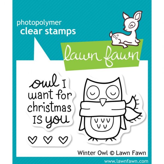 セット】Lawn Fawn スタンプ＆ダイセット Winter Owl スタンプLF434