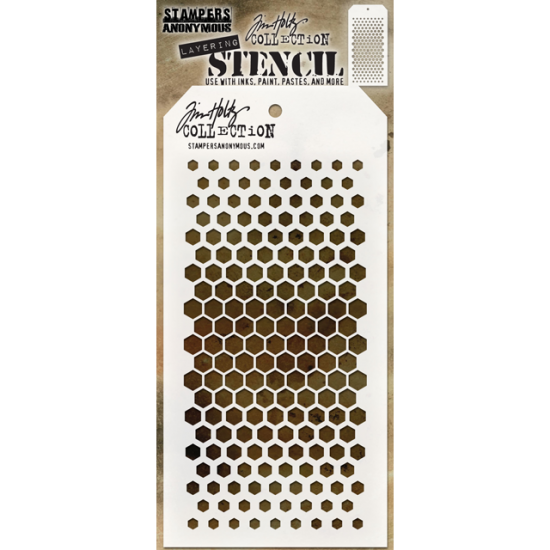 Tim Holtz Layered Stencil 4 125 X8 5 Gradient Hex グラデーションヘックス Ths117 スクラップブッキングの素材や輸入スタンプのお店 Pure Very